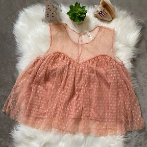True destiny ruffle lace tank top